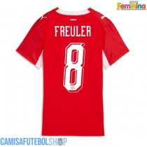 Camisa de time de futebol Suíça Ruben Vargas #17 Replicas 1º Equipamento Feminina Mundo 2026 Manga Curta